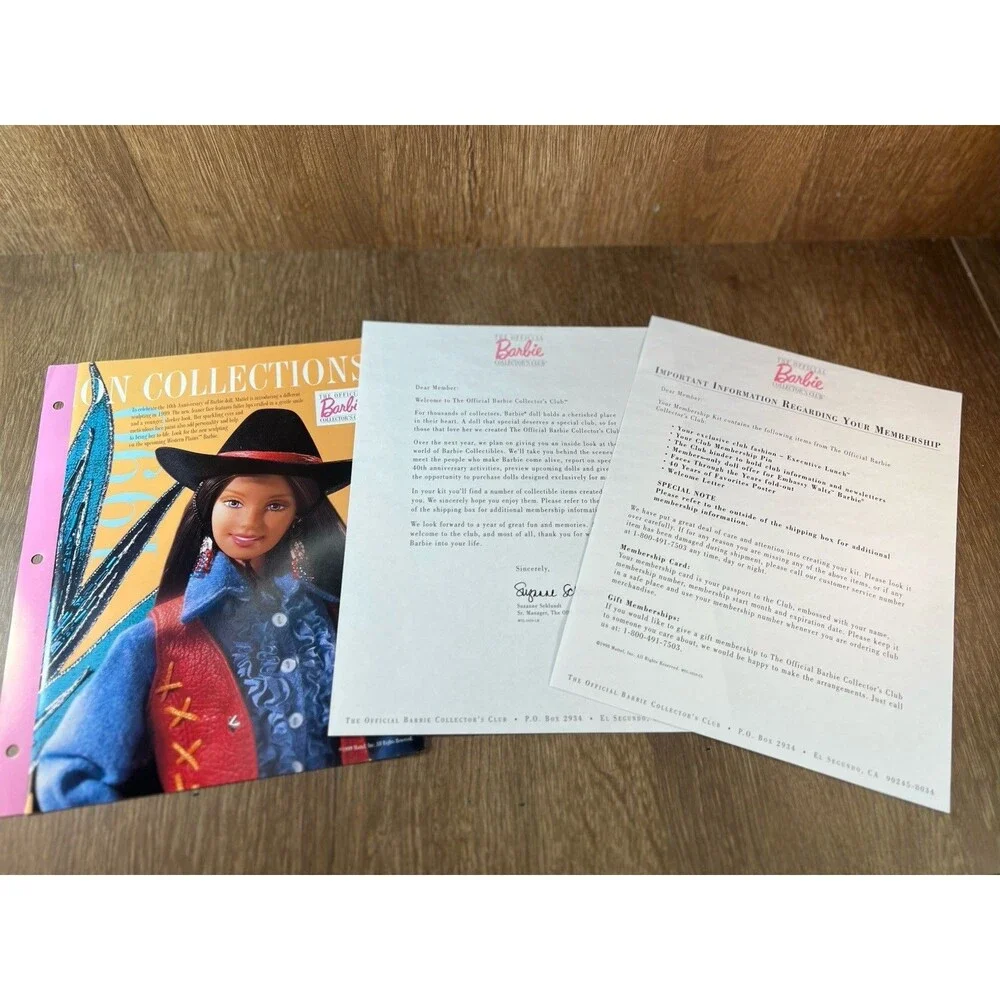 NEW 1998 The OFFICIAL Barbie Collector's Club Welcome Kit Third Edition‎ Mattel